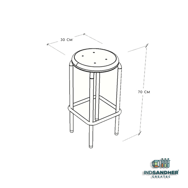 Banco para mesa de laboratorio dimensiones